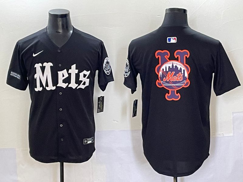 Men 2025 New York Mets Blank Black Five generations Joint Name Nike MLB Jersey style 10